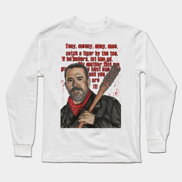 Negan Long Sleeve T-Shirt by paulnelsonesch